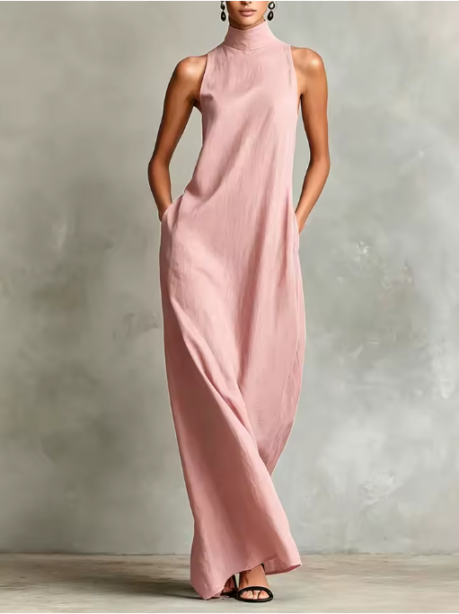 Abril | Vestido Largo Cuello Alto