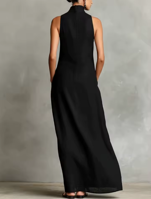 Abril | Vestido Largo Cuello Alto
