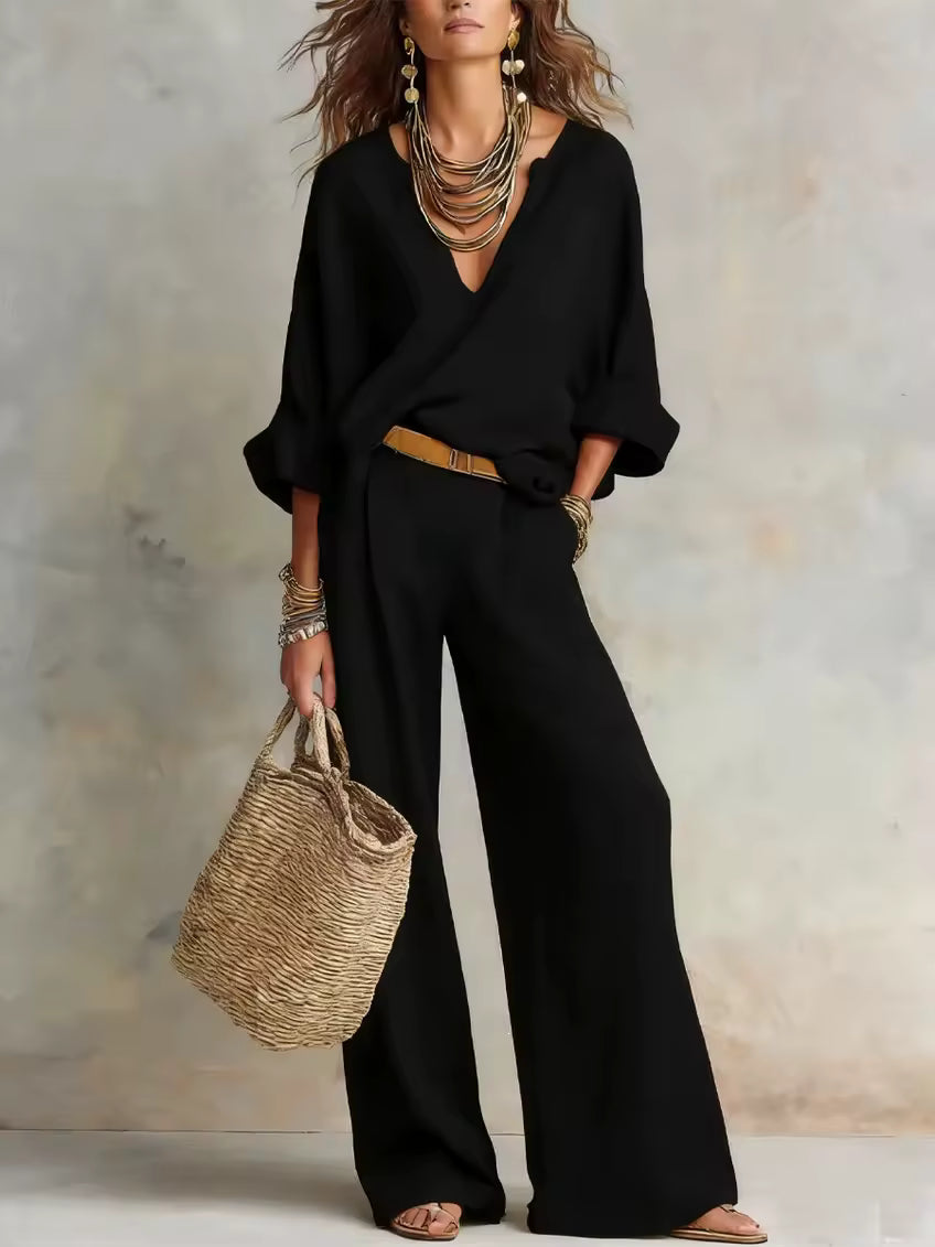TARA | ENSEMBLE RESORT EN LIN NATUREL