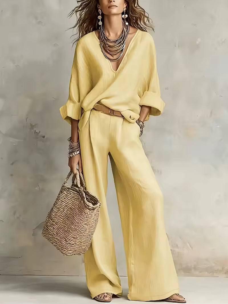 TARA | ENSEMBLE RESORT EN LIN NATUREL
