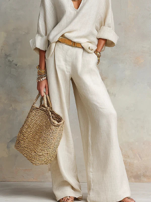 TARA | ENSEMBLE RESORT EN LIN NATUREL