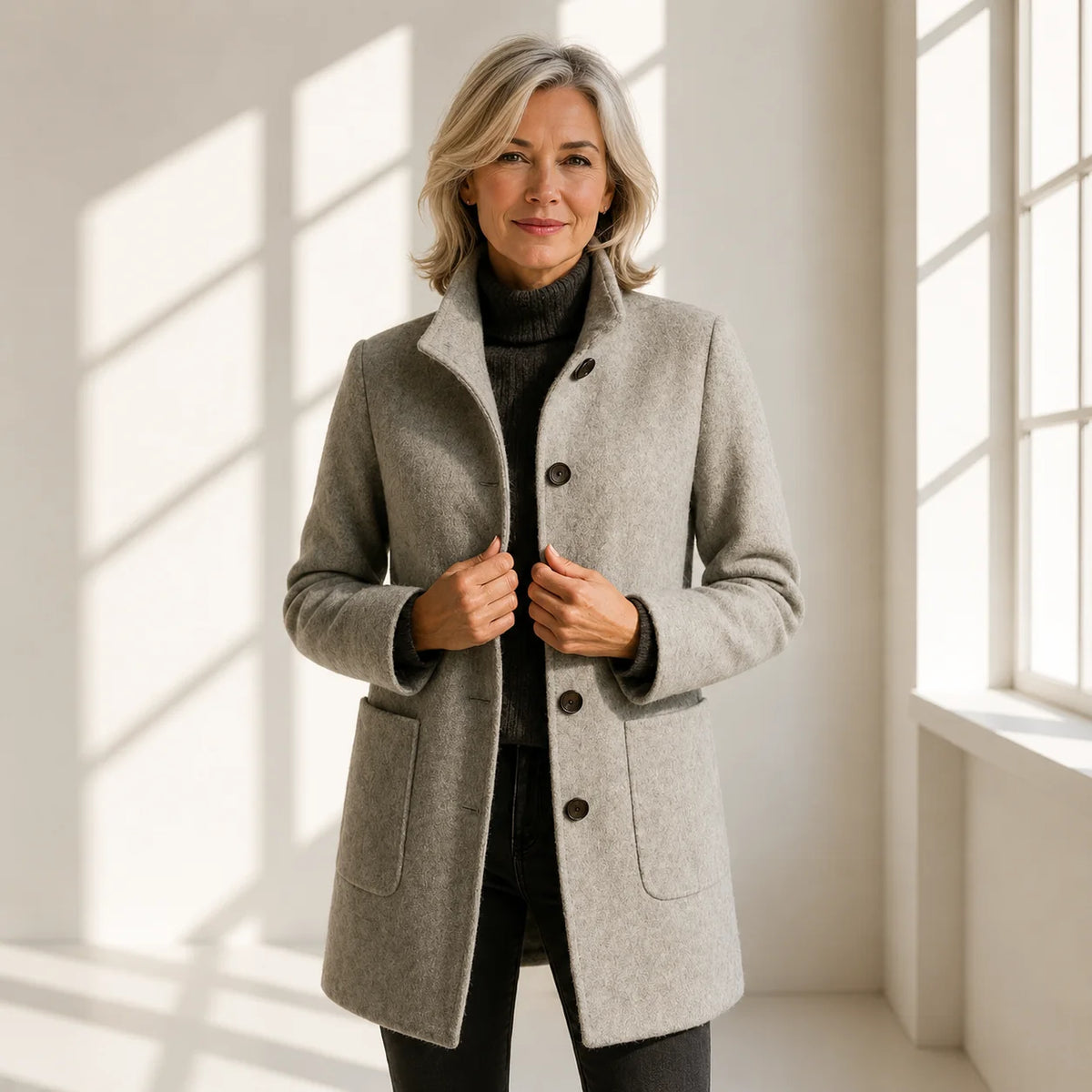 ELEONORA | Manteau en Laine Coupe Midi