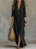 Celine | Vestido largo con botones