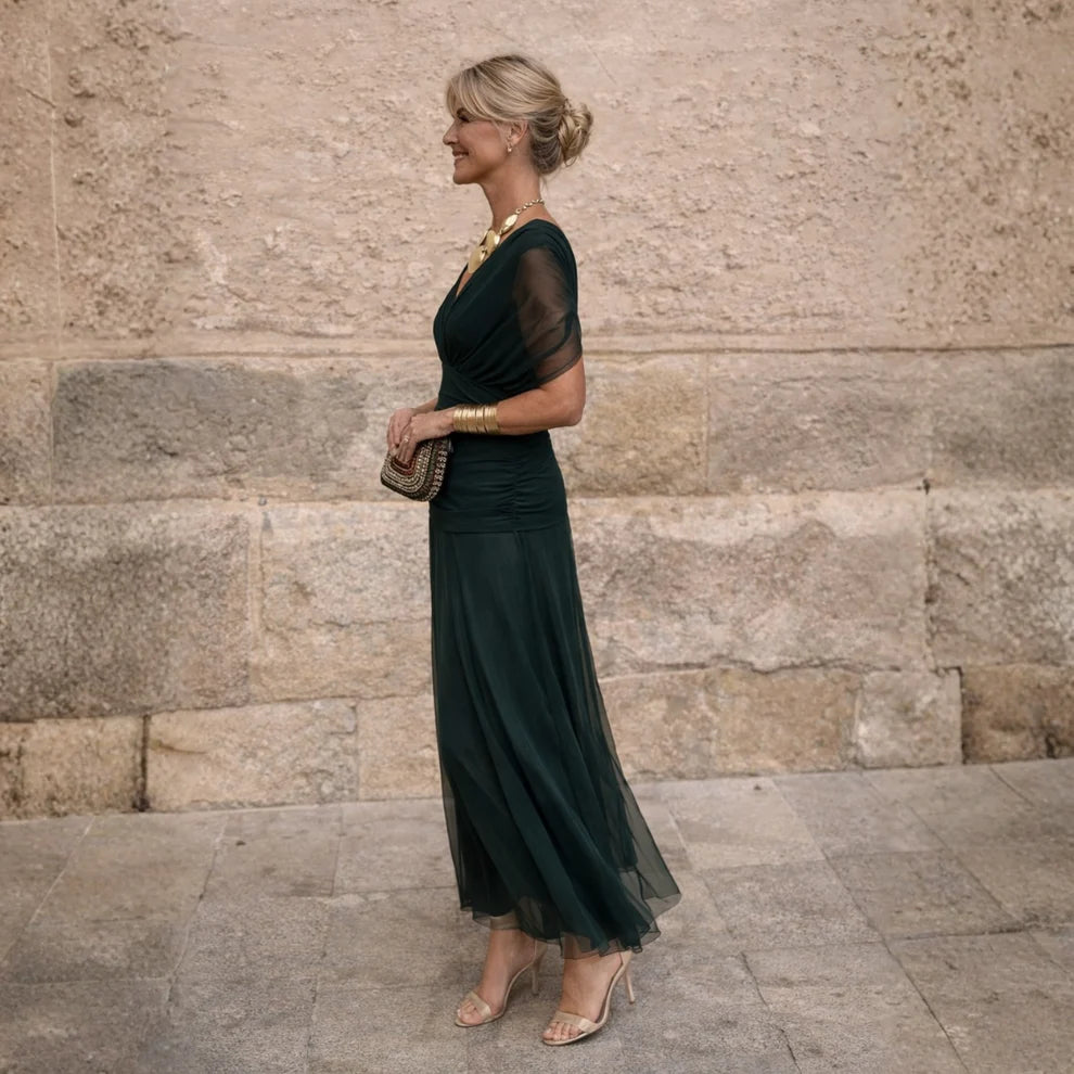 MIKAELA | Robe Longue Épaules Dénudées